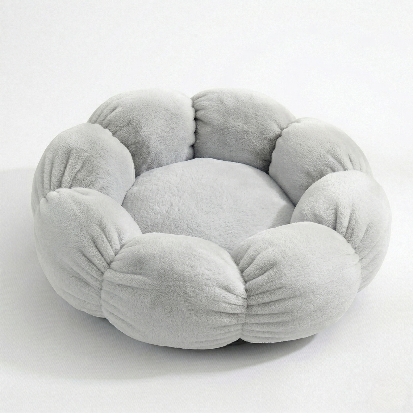 Cat Bed - Flower Shaped Plush Bed with Anti-Slip Bottom for All Seasons