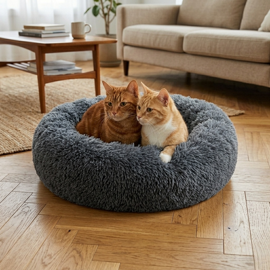 Cat Bed - With Anti-Slip Bottom, Comfortable Calming Pet Bed for Kittens & Medium Cats