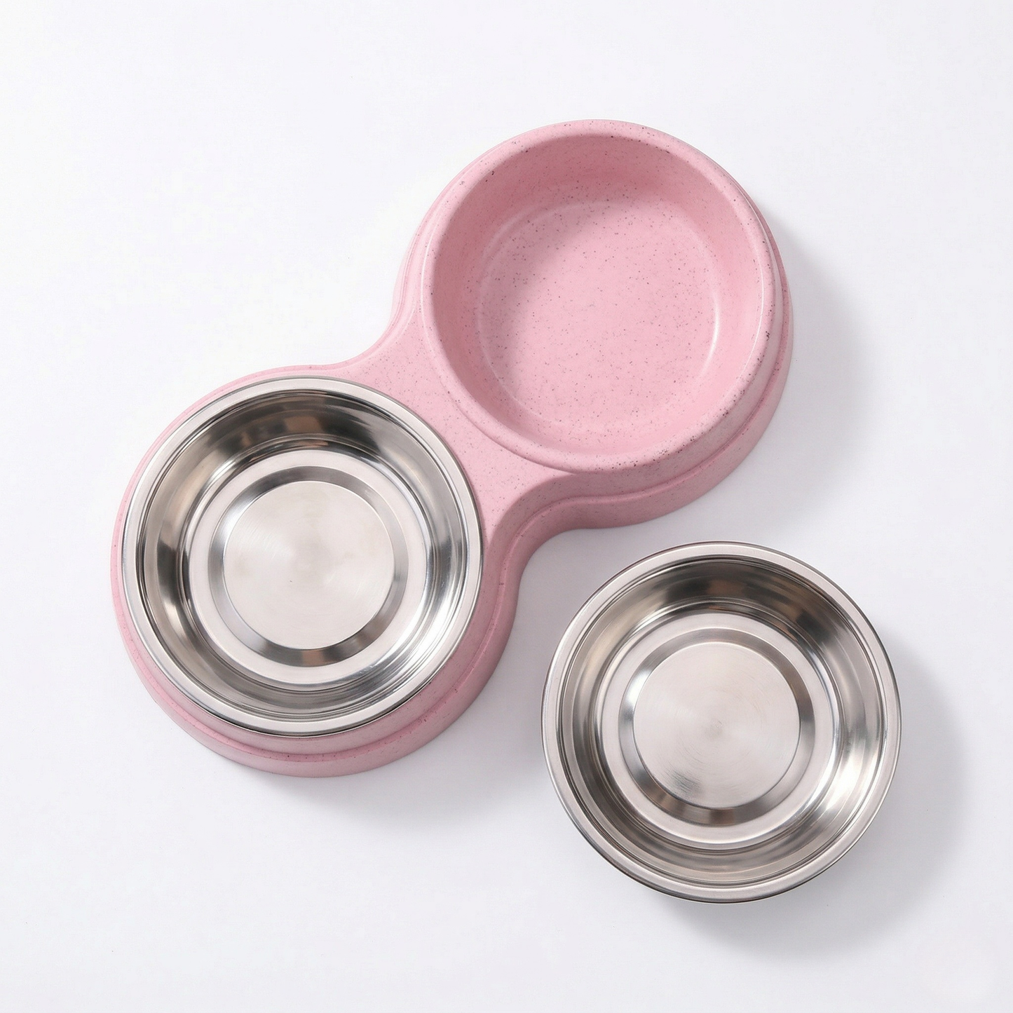 Dog Bowl - Double Stainless Steel Feeding Station, for Food & Water