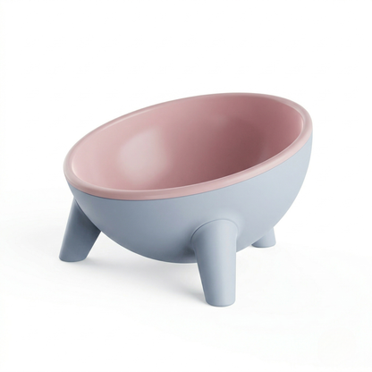Cat Bowl - Ergonomic Raised Pet Dining Station, Durable Easy-to-Clean for Kittens & Cats