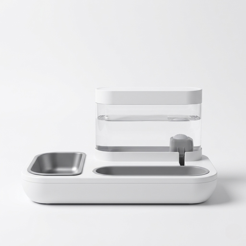 Cat Feeder - 2 in 1 Automatic Water Fountain & Food Bowl