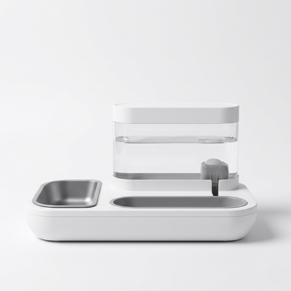 Cat Feeder - 2 in 1 Automatic Water Fountain & Food Bowl