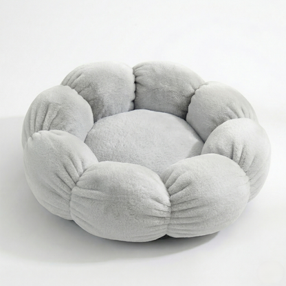 Cat Bed - Flower Shaped Plush Bed with Anti-Slip Bottom for All Seasons