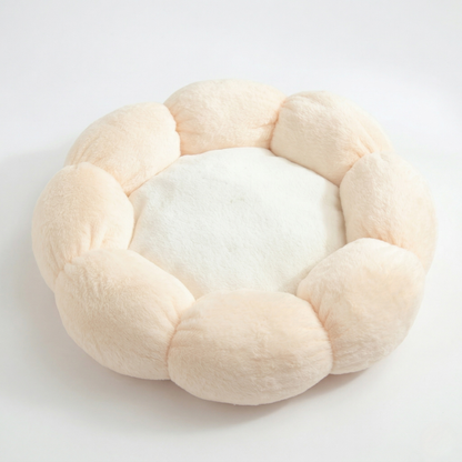 Cat Bed - Flower Shaped Plush Bed with Anti-Slip Bottom for All Seasons