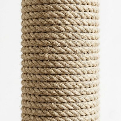 Cat Scratcher - Foldable Wooden Play Station with Hanging Balls, Spring-Loaded Feather Toy & Anti-Slip Base