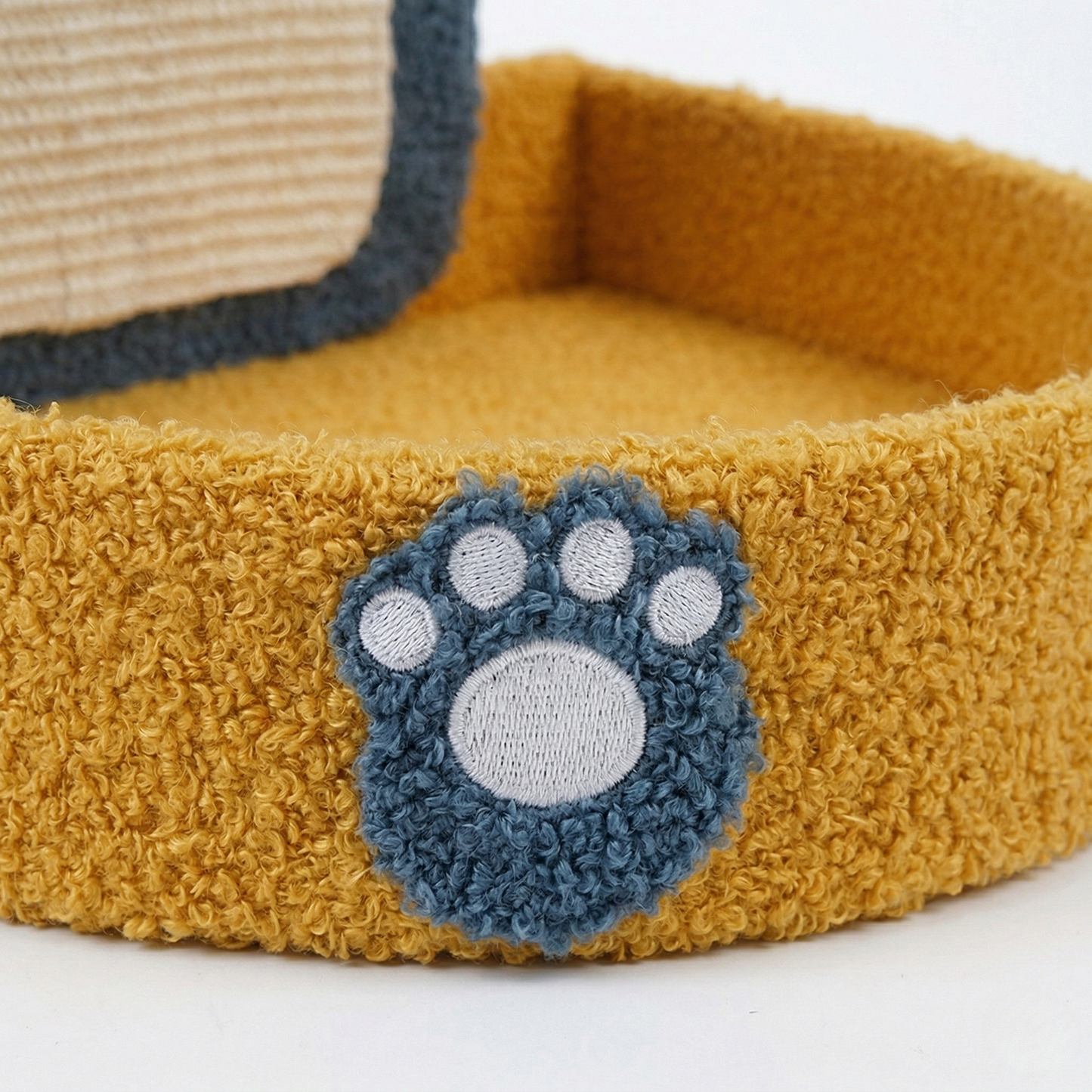 Cat Scratcher - Multi-Functional Cat House Nest, Decorative Sisal Fibre Column with Plush Toy & Bed for Indoor Cats