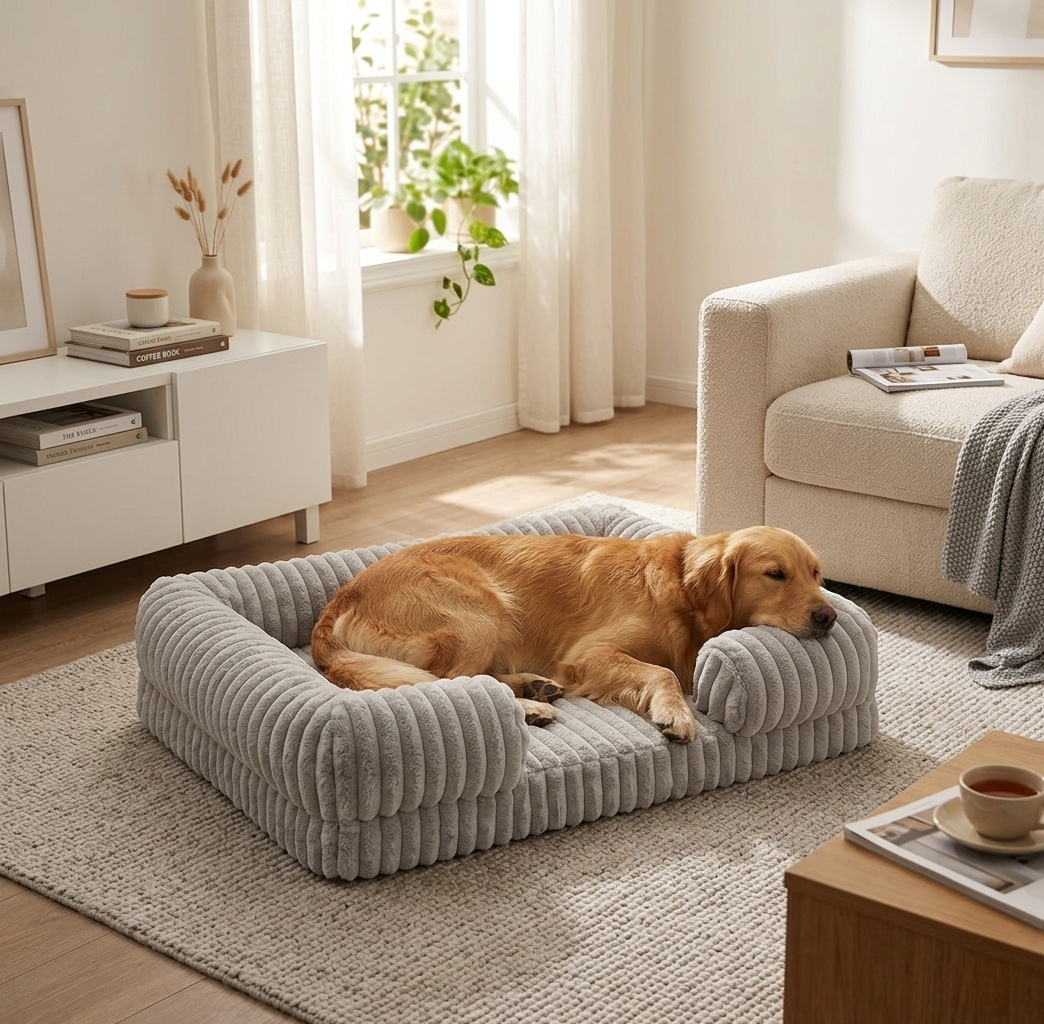 Dog Bed - Durable Pet Sleeper for Large Dogs, Washable