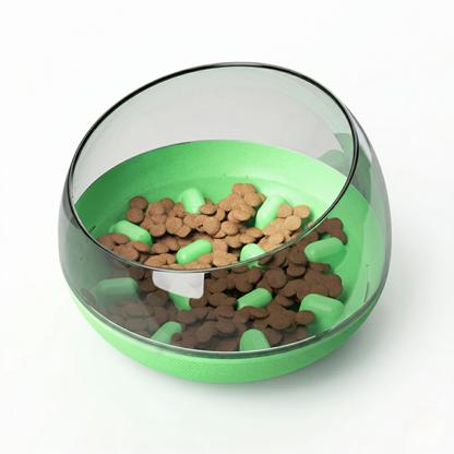 Dog Bowl - Interactive Tumbler Slow Feeder, Space Capsule Design Anti-Gulping Food Dispenser