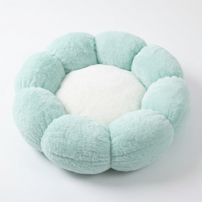 Cat Bed - Flower Shaped Plush Bed with Anti-Slip Bottom for All Seasons