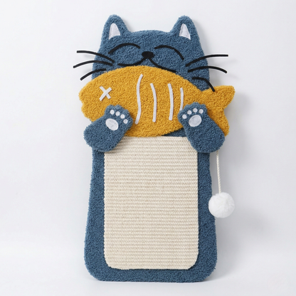 Cat Scratcher - Multi-Functional Cat House Nest, Decorative Sisal Fibre Column with Plush Toy & Bed for Indoor Cats